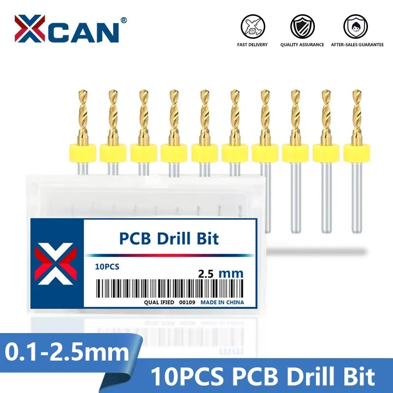 XCAN PCB ȸ ǿ 1/8 ũ ƼŸ  ũ 帱 Ʈ, ̴ CNC 帱 Ʈ Ʈ, 0.1-2.5mm, 10 